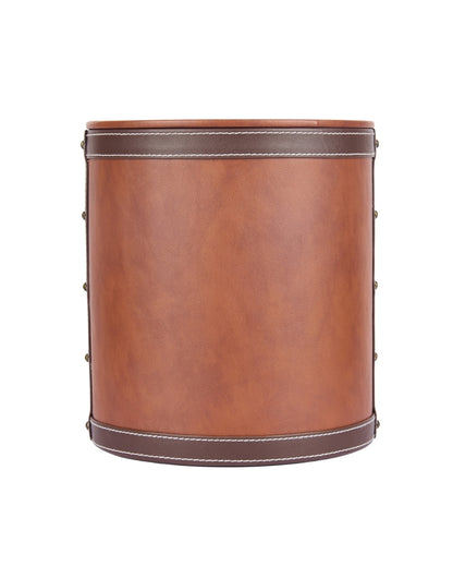 Durable Faux Leather with Unique Two Tone Finish Dustbin | 5 L | 9 x 10 inches