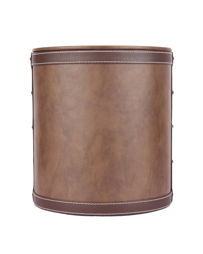 Durable Faux Leather with Unique Two Tone Finish Dustbin | 5 L | 9 x 10 inches