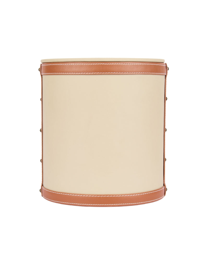 Durable Faux Leather with Unique Two Tone Finish Dustbin | 5 L | 9 x 10 inches