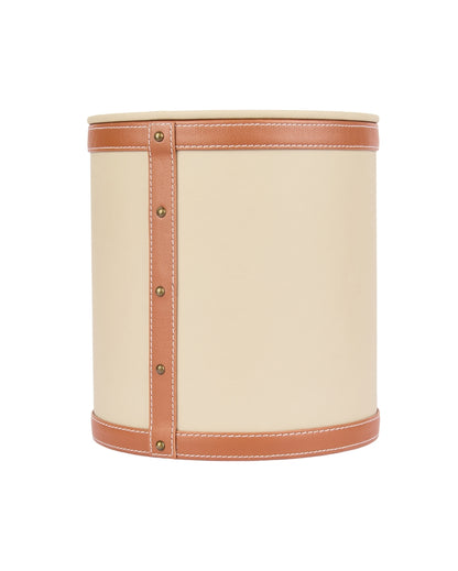 Durable Faux Leather with Unique Two Tone Finish Dustbin | 5 L | 9 x 10 inches