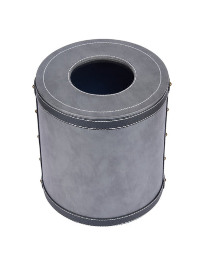 Durable Faux Leather with Unique Two Tone Finish Dustbin | 5 L | 9 x 10 inches