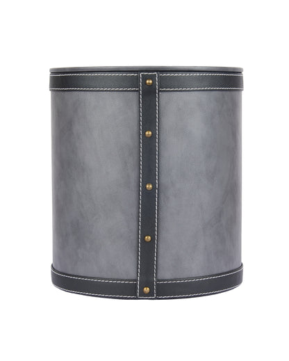 Durable Faux Leather with Unique Two Tone Finish Dustbin | 5 L | 9 x 10 inches