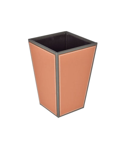 Stylish Faux Leather with Unique Design Dustbin | 5 L | 9 x 12 inches