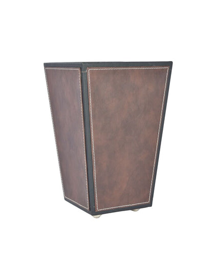 Stylish Faux Leather with Unique Design Dustbin | 5 L | 9 x 12 inches