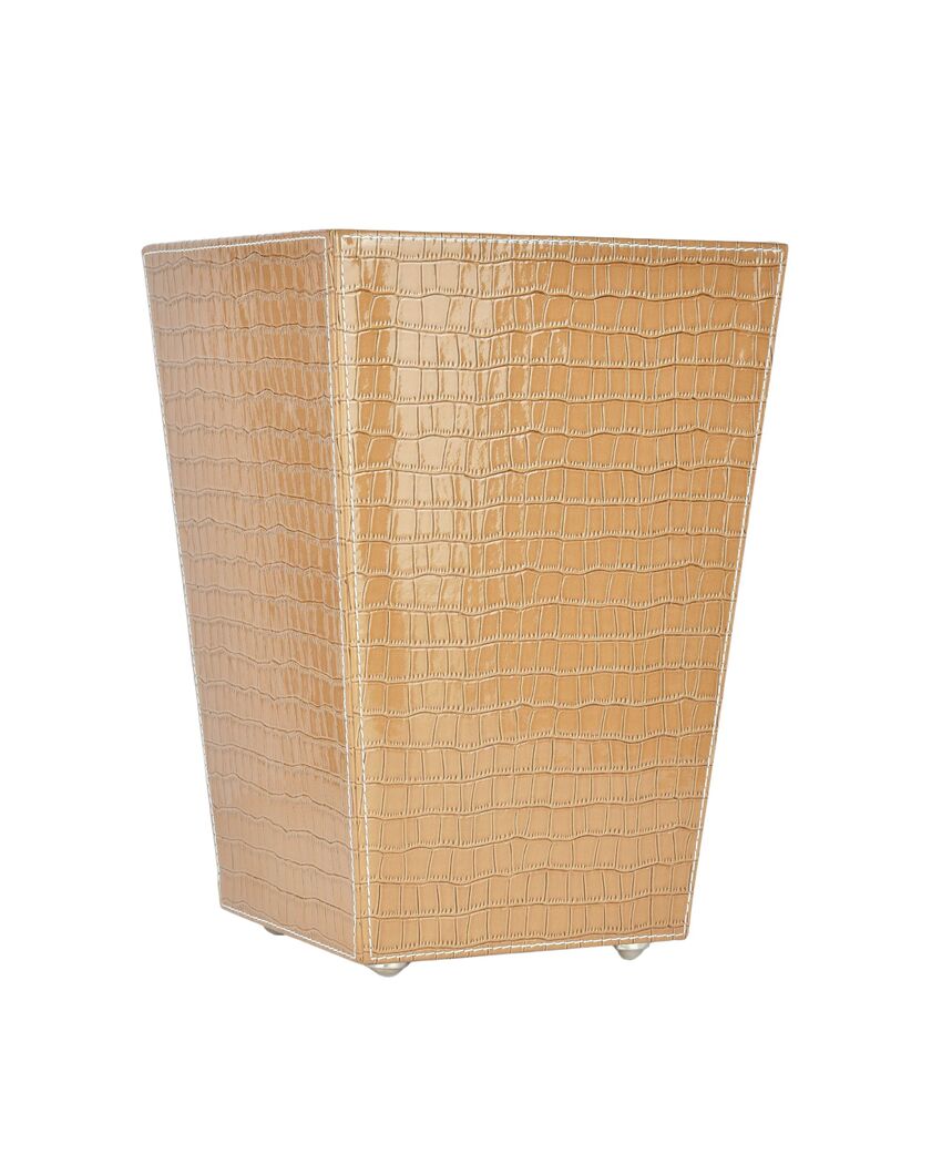 Versatile Faux Leather for Multipurpose Use Dustbin | 5 L | 9 x 12 inches