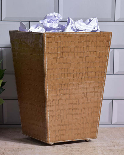 Versatile Faux Leather for Multipurpose Use Dustbin | 5 L | 9 x 12 inches