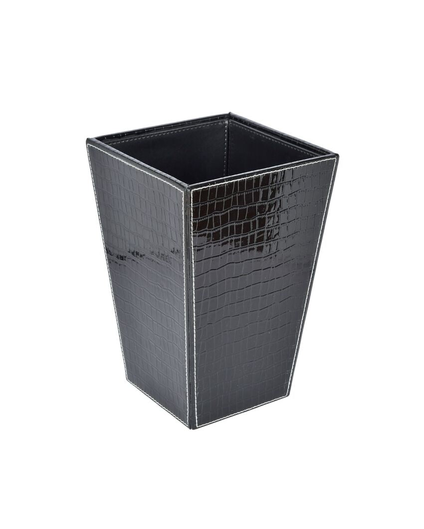 Versatile Faux Leather for Multipurpose Use Dustbin | 5 L | 9 x 12 inches