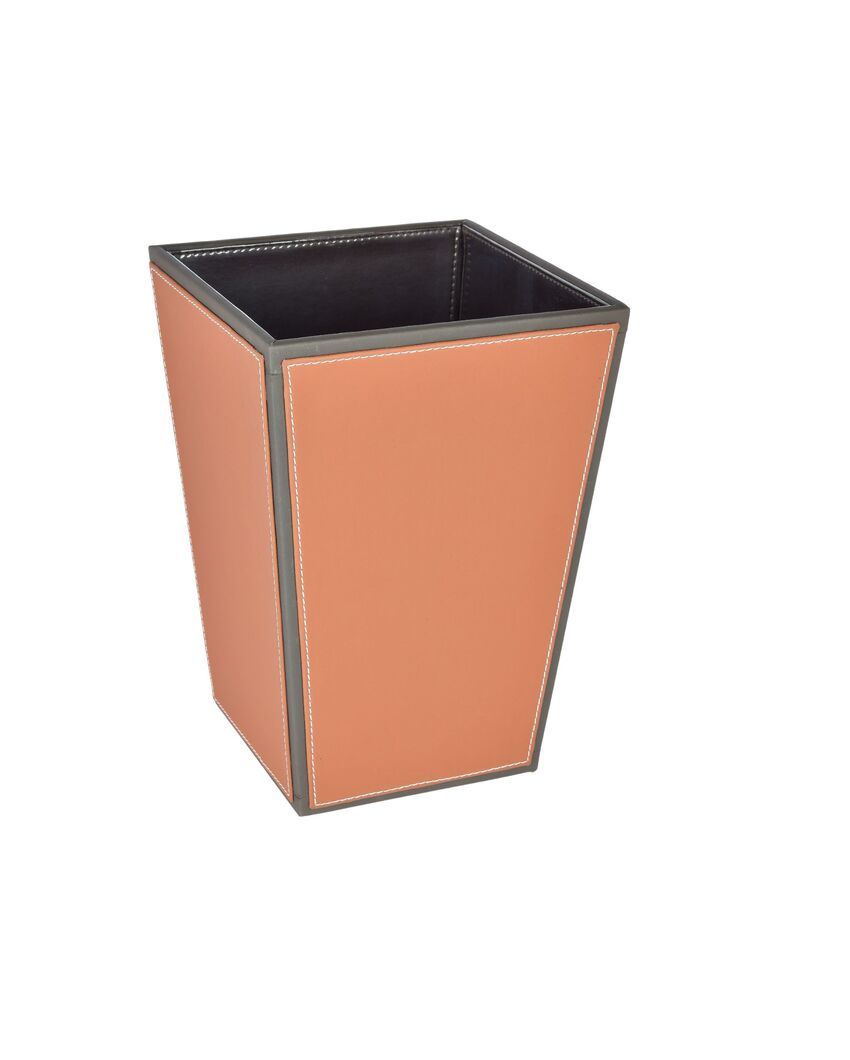 Modern Faux Leather with Dual Tone Style Dustbin | 2.5 L | 7 x 10 inches