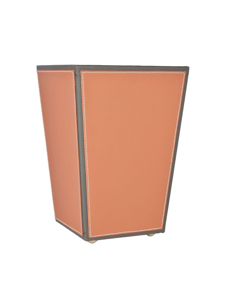 Modern Faux Leather with Dual Tone Style Dustbin | 2.5 L | 7 x 10 inches