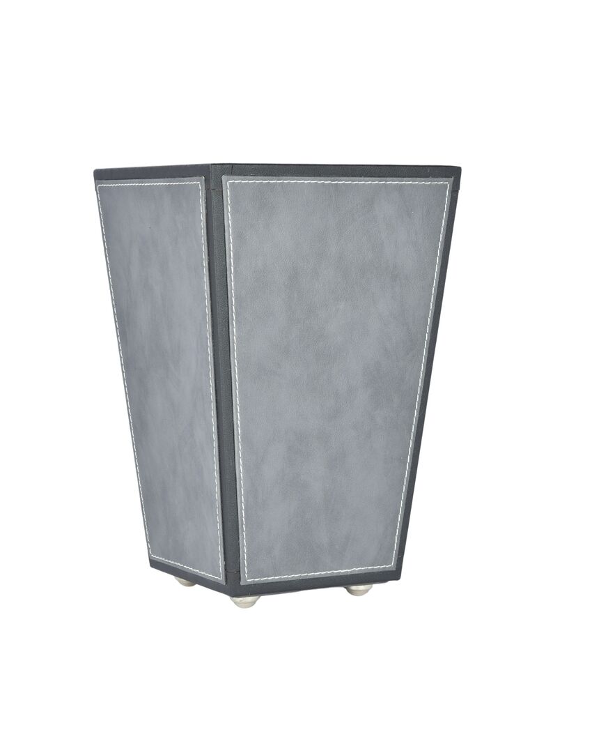 Modern Faux Leather with Dual Tone Style Dustbin | 2.5 L | 7 x 10 inches