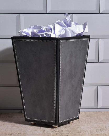 Modern Faux Leather with Dual Tone Style Dustbin | 2.5 L | 7 x 10 inches