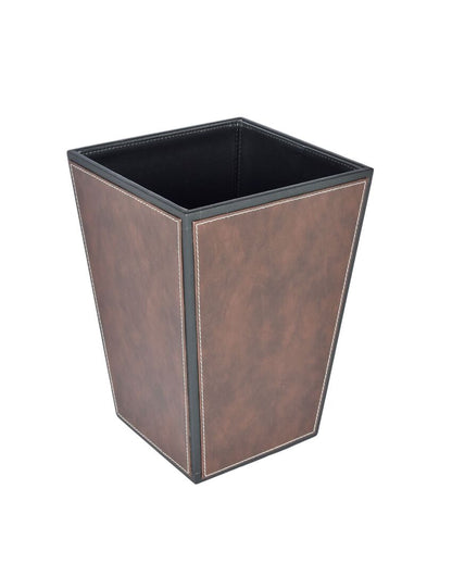 Modern Faux Leather with Dual Tone Style Dustbin | 2.5 L | 7 x 10 inches