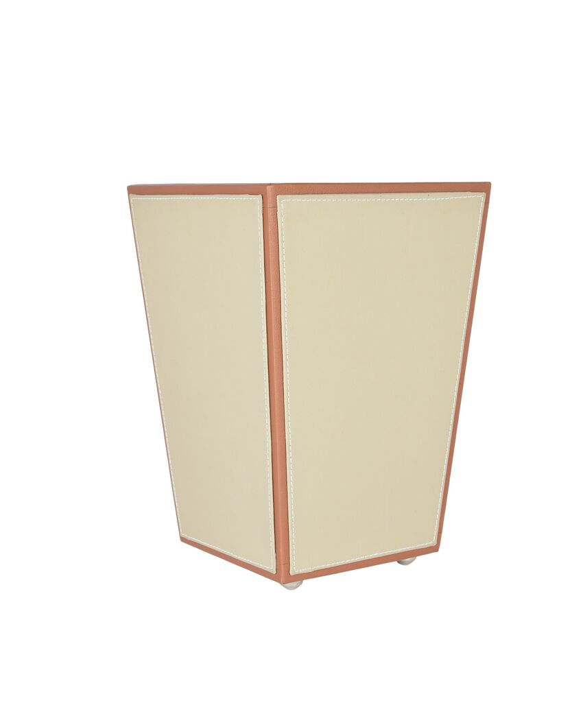 Modern Faux Leather with Dual Tone Style Dustbin | 2.5 L | 7 x 10 inches