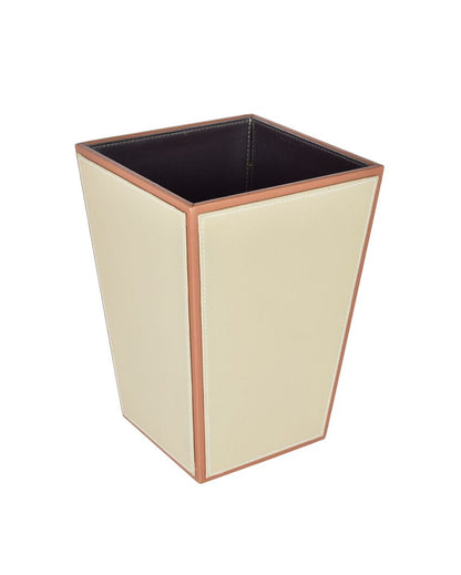 Modern Faux Leather with Dual Tone Style Dustbin | 2.5 L | 7 x 10 inches