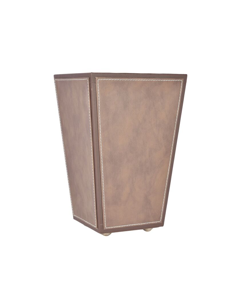 Modern Faux Leather with Dual Tone Style Dustbin | 2.5 L | 7 x 10 inches