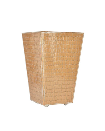 Chic Faux Leather with Stylish Design for Various Spaces Dustbin | 2.5 L | 7 x 10 inches