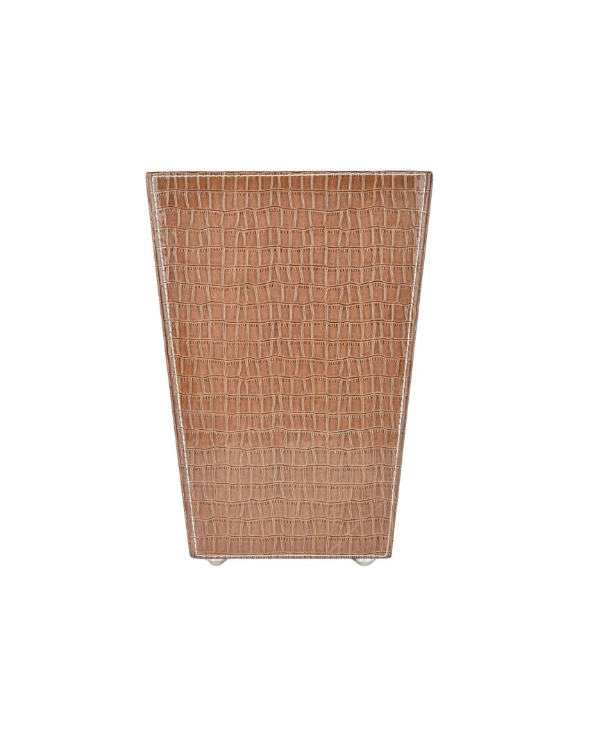 Chic Faux Leather with Stylish Design for Various Spaces Dustbin | 2.5 L | 7 x 10 inches