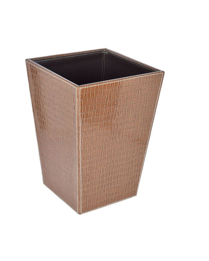 Chic Faux Leather with Stylish Design for Various Spaces Dustbin | 2.5 L | 7 x 10 inches