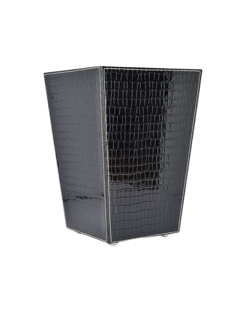 Chic Faux Leather with Stylish Design for Various Spaces Dustbin | 2.5 L | 7 x 10 inches