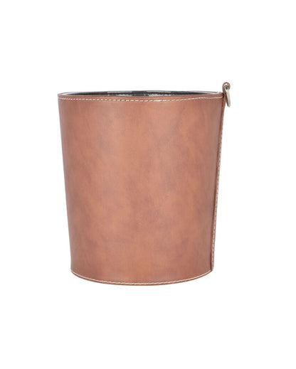 Compact Faux Leather for Small Spaces Dustbin | 2.5 L | 7 x 7 inches