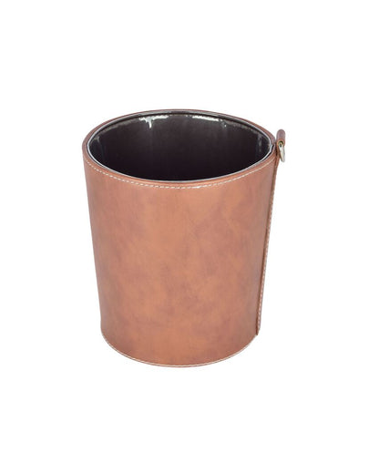 Compact Faux Leather for Small Spaces Dustbin | 2.5 L | 7 x 7 inches