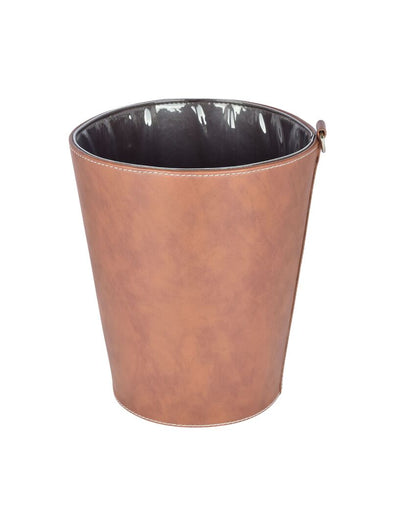 Large Faux Leather with Refined Aesthetic Dustbin | 5 L | 9 x 11 inches