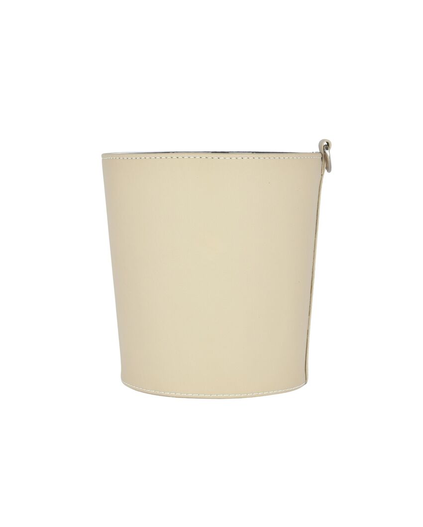 Compact Faux Leather for Small Spaces Dustbin | 2.5 L | 7 x 7 inches