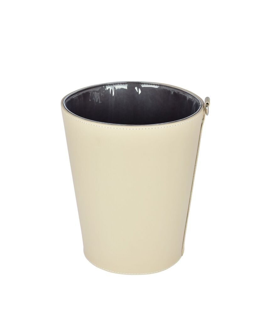 Large Faux Leather with Refined Aesthetic Dustbin | 5 L | 9 x 11 inches