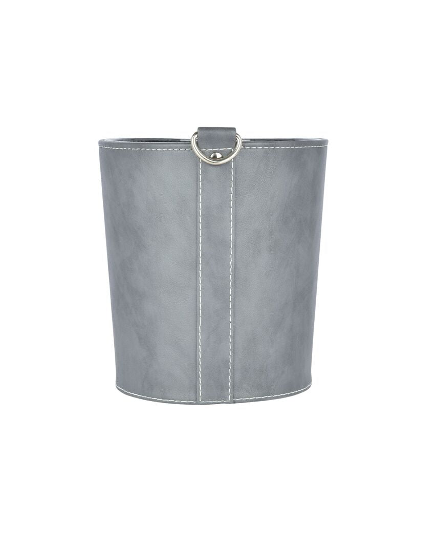 Compact Faux Leather for Small Spaces Dustbin | 2.5 L | 7 x 7 inches