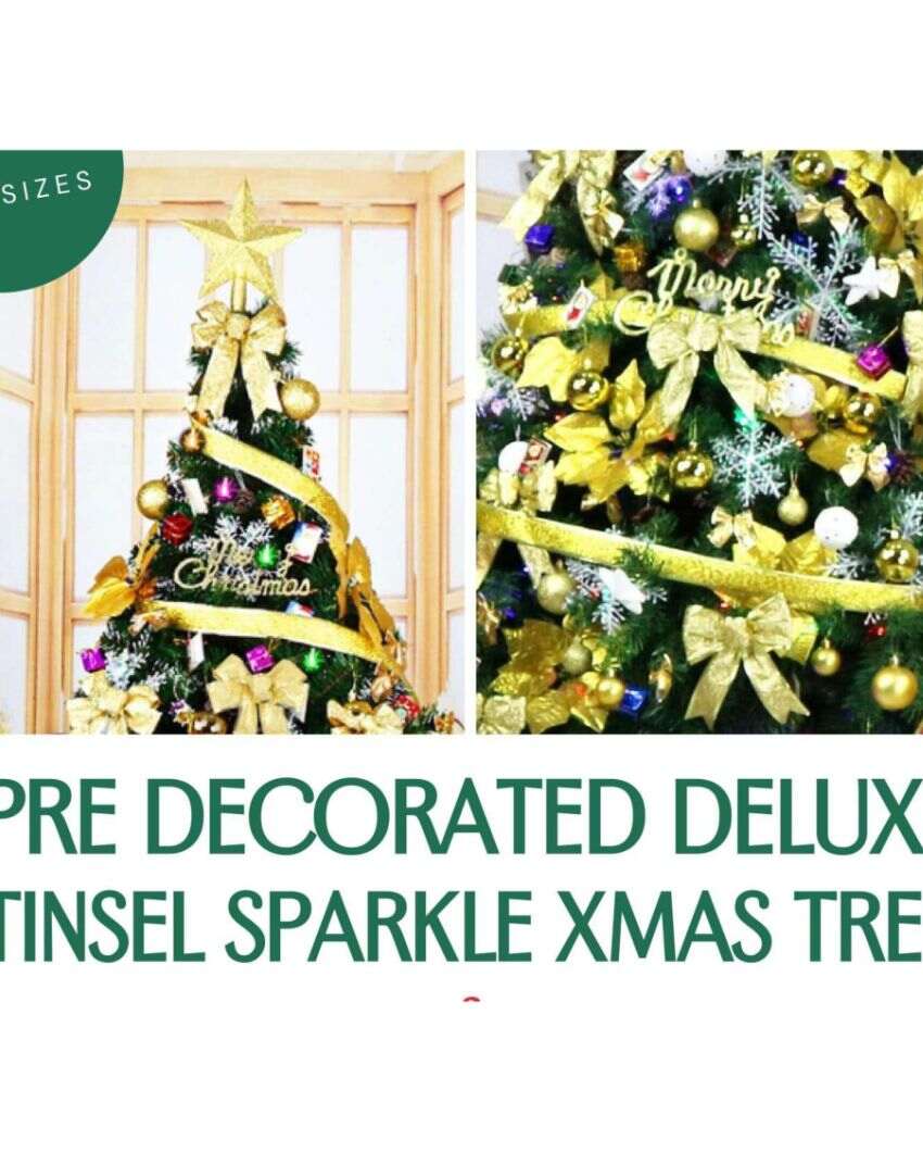 Artificial Christmas Tree with Glowing LED Lights | 24 x 83 inches