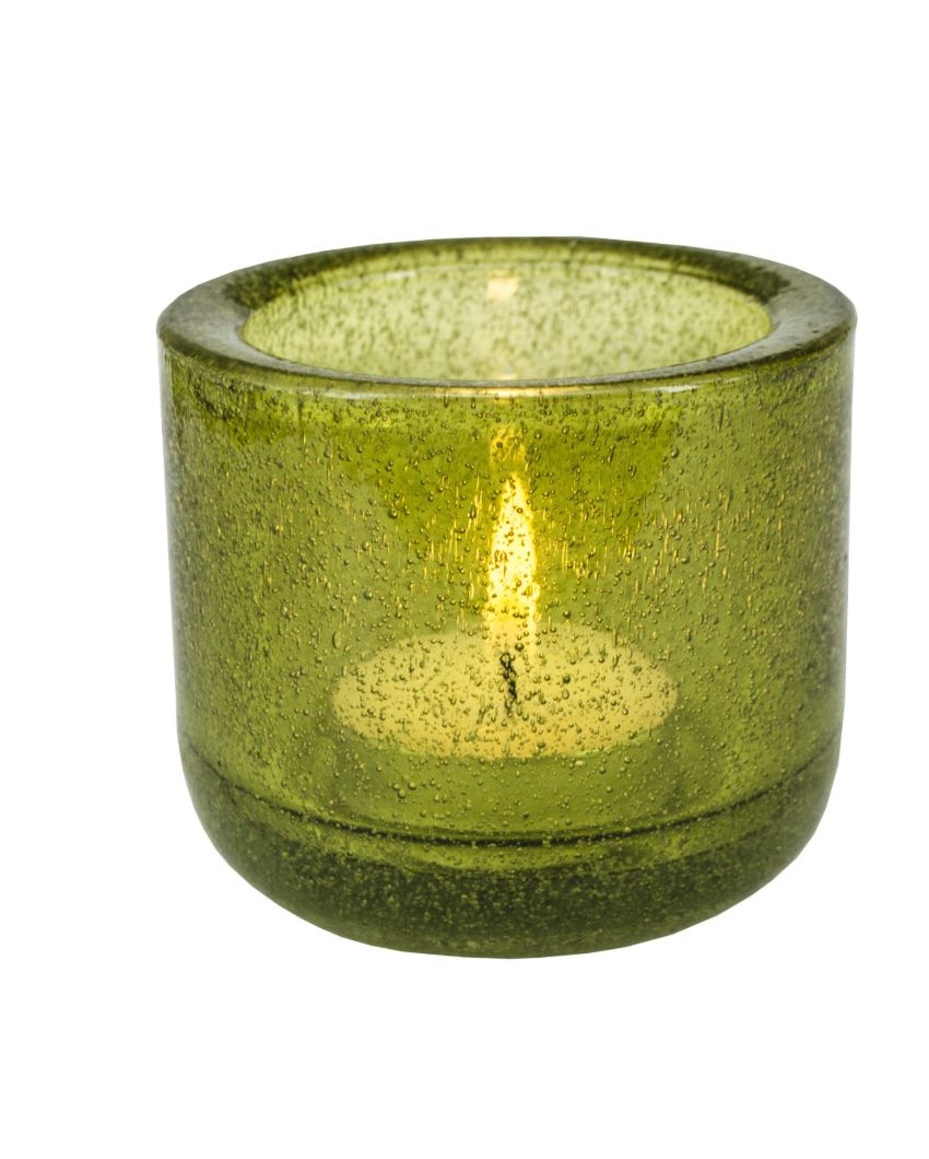 Elegant Glass Votive Tealight Candle Holder | Set of 4 | 3 inches