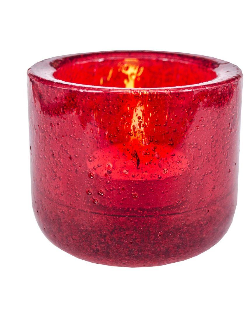 Elegant Glass Votive Tealight Candle Holder | Set of 4 | 3 inches