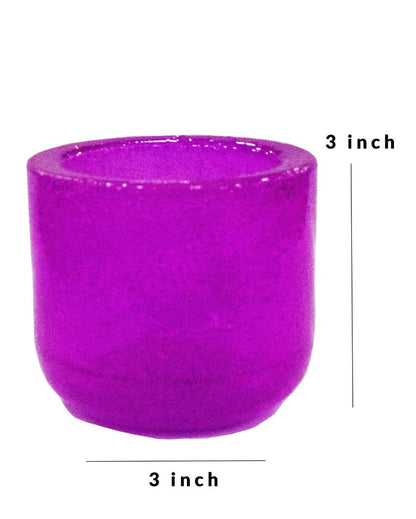 Elegant Glass Votive Tealight Candle Holder | Set of 4 | 3 inches