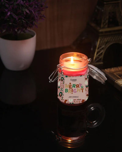 Eternia Merry And Bright Jar Candle | 4 x 2 x 4 inches