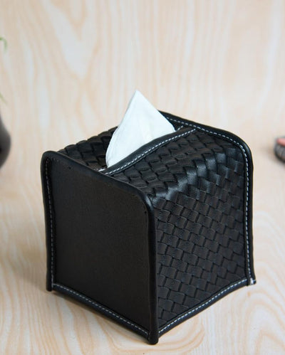 Premsons Vegan Faux Leather Square Tissue Box | 5 x 5 inches