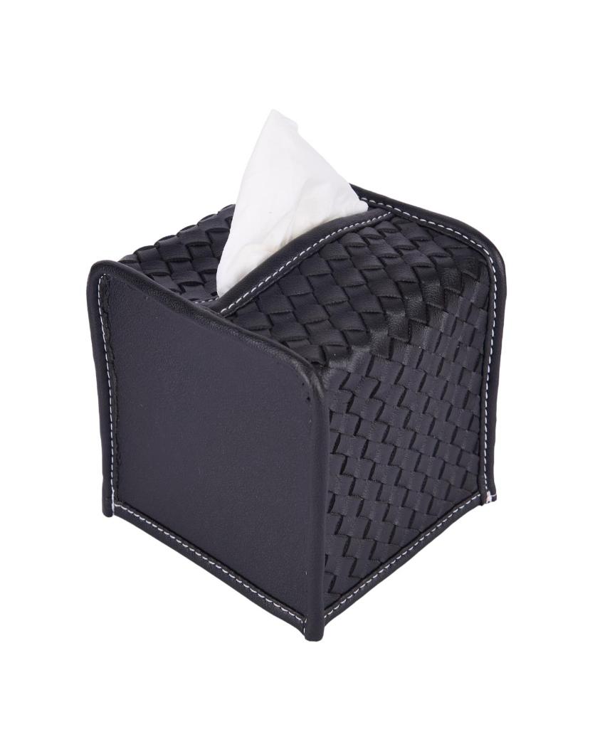 Premsons Vegan Faux Leather Square Tissue Box | 5 x 5 inches