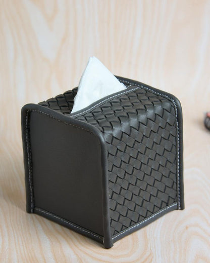 Premsons Vegan Faux Leather Square Tissue Box | 5 x 5 inches