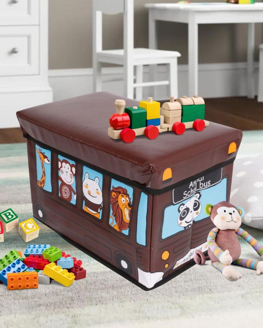 Unique Printed Rectangular Foldable Toy Storage Box | 10 x 15 x 10 inches