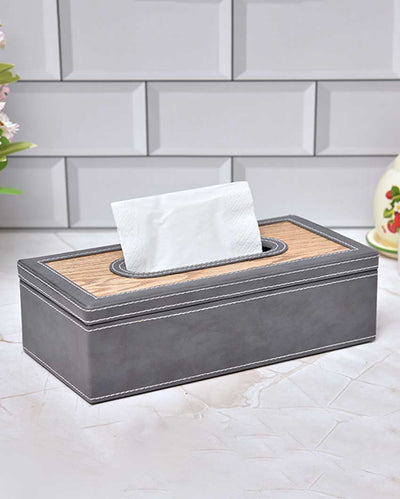 Elegant Design Leatherette Tissue Holder | 11 x 6 x 3 inches