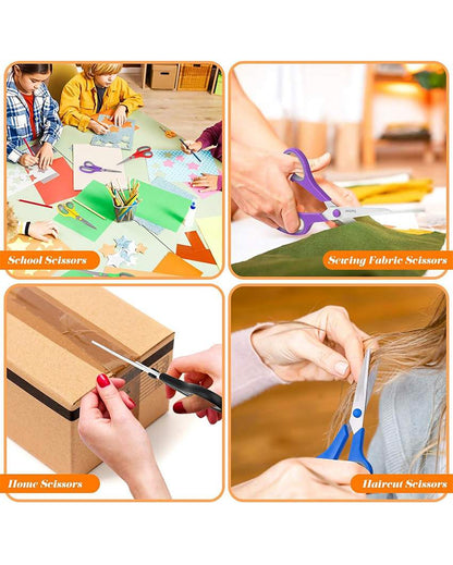 Decorative Comfort Grip Edge Scissors | Pack of 6