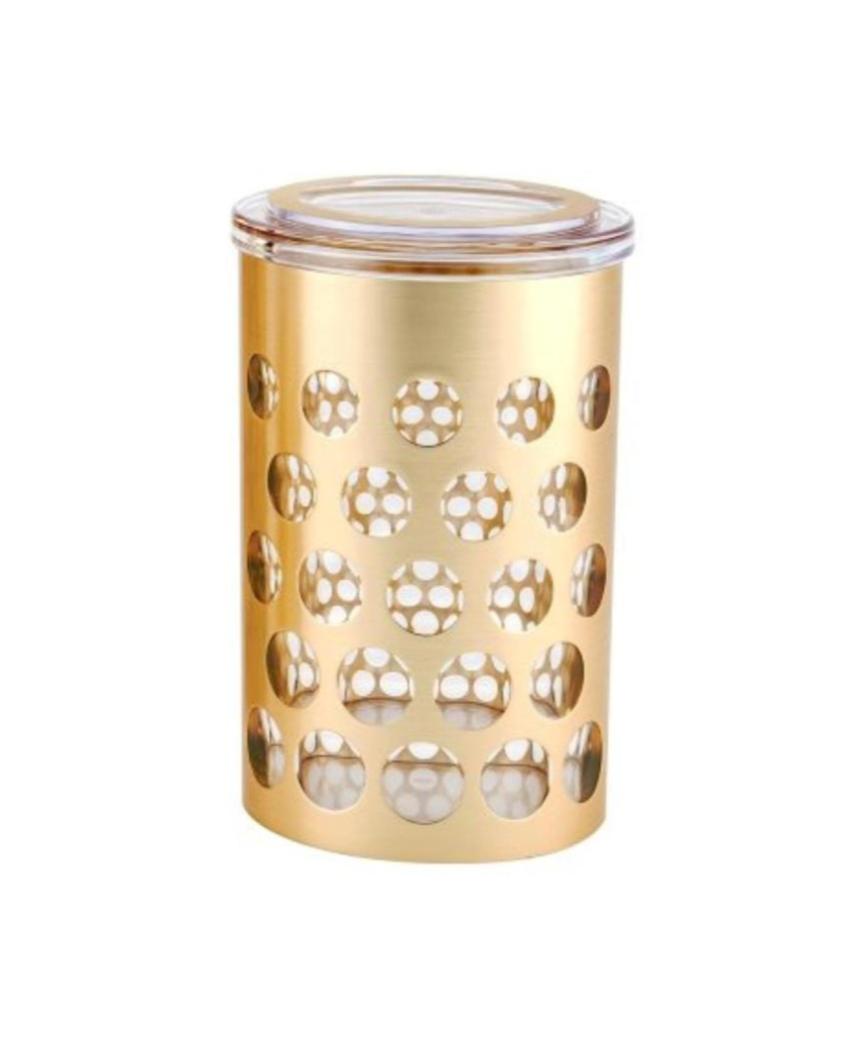 Decorative Dot Design Acrylic Storage Canister Jar | 2 x 8 inches