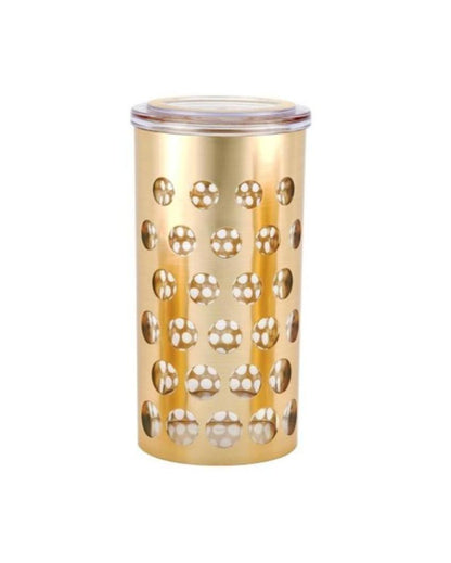 Decorative Dot Design Acrylic Storage Canister Jar | 2 x 8 inches