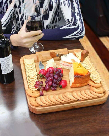 Handcrafted Cheese Board With Knife Set | 13 x 3 inches