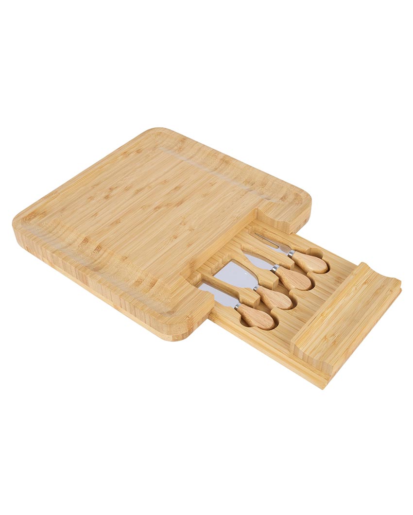 Handcrafted Cheese Board With Knife Set | 13 x 3 inches