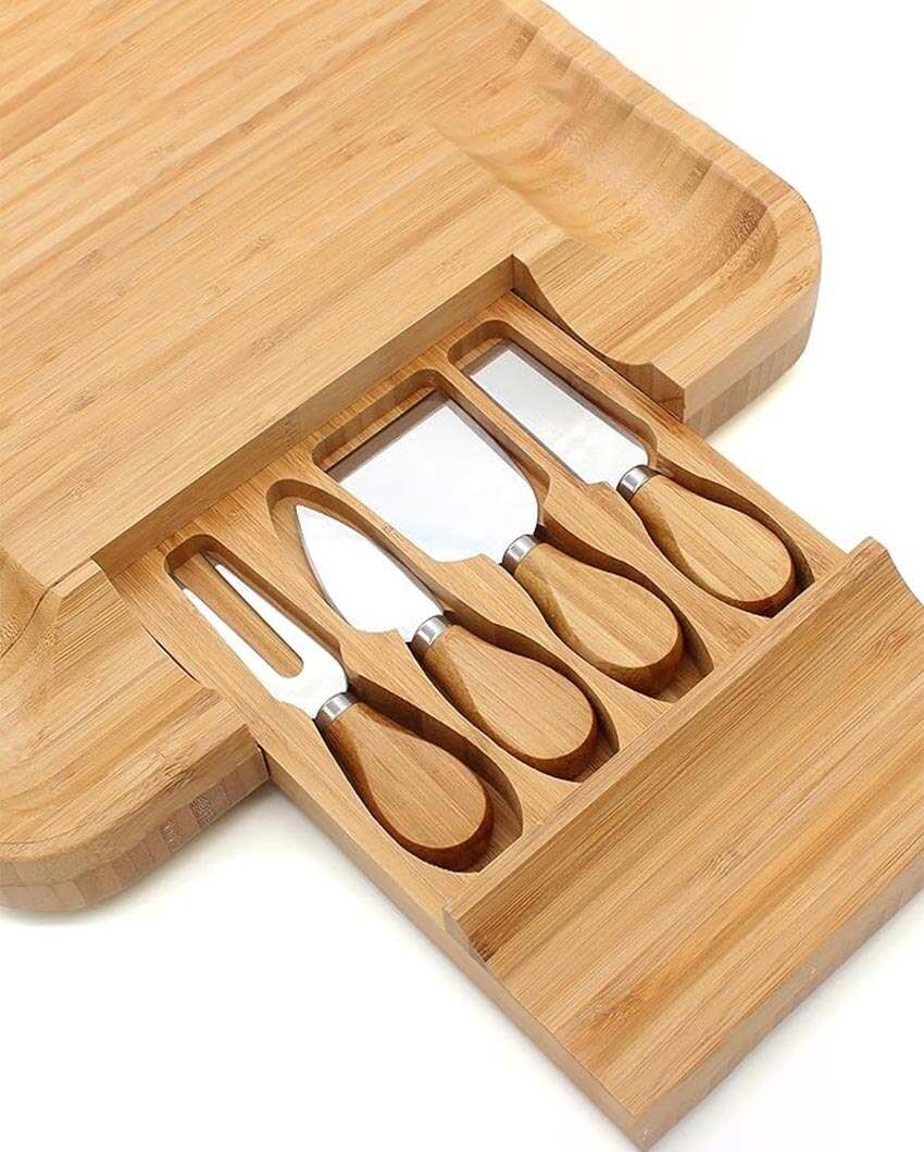 Handcrafted Cheese Board With Knife Set | 13 x 3 inches