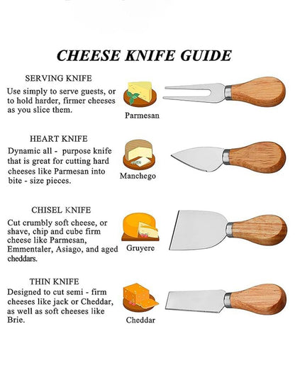 Handcrafted Cheese Board With Knife Set | 13 x 3 inches