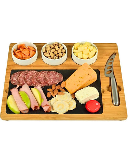 Versatile Bamboo Cheese Board Set | 15 x 13 inches