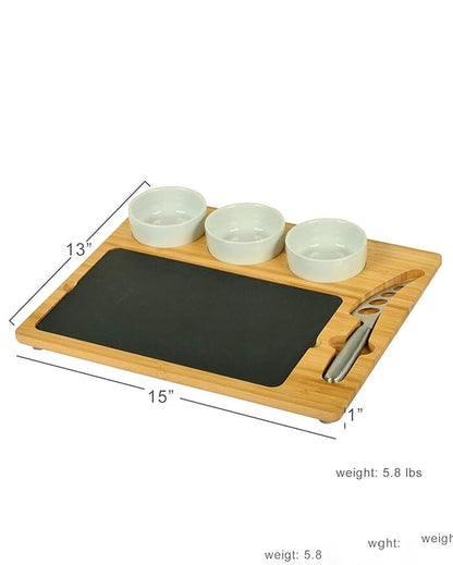 Versatile Bamboo Cheese Board Set | 15 x 13 inches