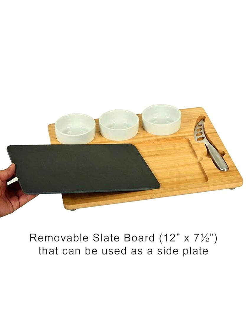 Versatile Bamboo Cheese Board Set | 15 x 13 inches