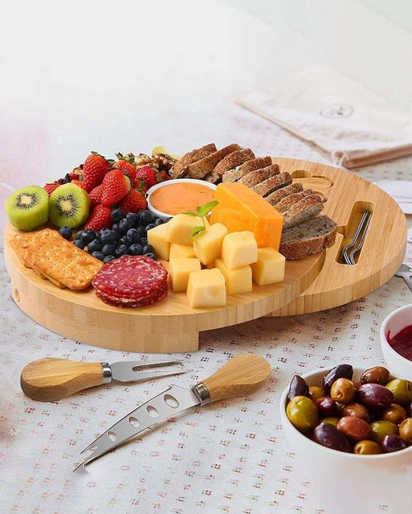 Modern Cheese Board With Knife & Server Set | 11 Pieces